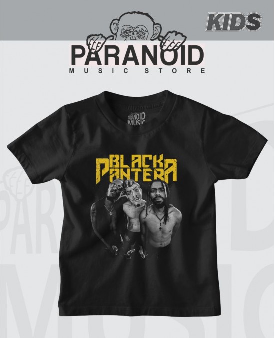 Camiseta Black Pantera 01 Infantil Oficial  - Paranoid Music Store