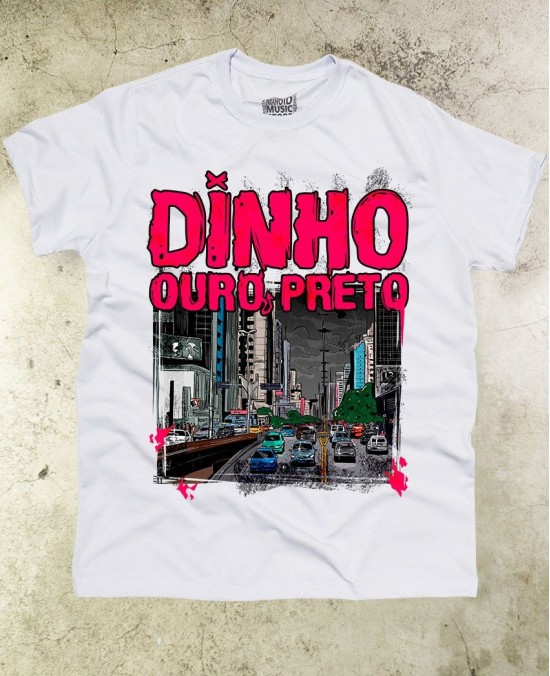 Camiseta Dinho Ouro Preto 01 Oficial - Paranoid Music Store