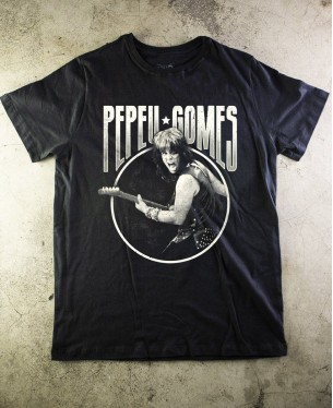 Camiseta Pepeu Gomes 03 Oficial - Banda Novos Baianos - Paranoid Music Store (Preta)
