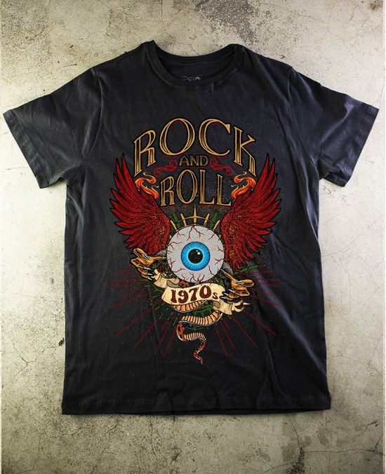 Camiseta Rock and Roll Eye - Paranoid Music Store